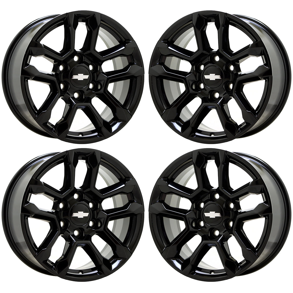 18" Chevrolet Silverado 1500 Gloss Black wheels rims Factory OEM 14091 EXCHANGE